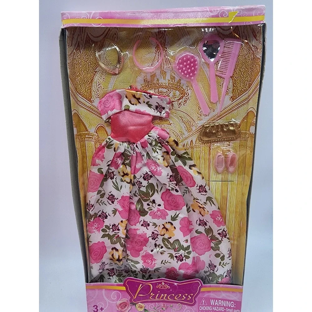Vintage Princess Doll Clothes Outfits Accessories Lot of 3 Gowns New Old Stock